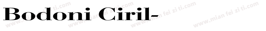 Bodoni Ciril字体转换